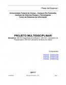 Modelo Template de trabalho multidisciplinar - faculdade