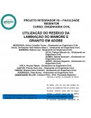 A Utilização do Resíduo da Laminação do Mármore e Granito em Adobe