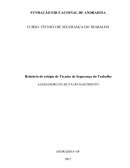 Relatório de estágio de Técnico de Segurança do Trabalho