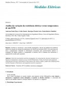 Análise da variação da resistência elétrica versus temperatura de um RTD