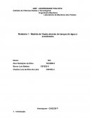 Relatório - Medida de Vazão através de tanque de água e cronômetro