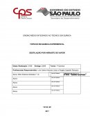 Relatório de Destilação por arraste a vapor
