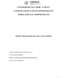 TEORIA GERAL DA ADMINISTRAÇÃO OPORTUNIDADES DISFARÇADAS AO SEU REDOR