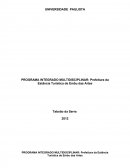 PROGRAMA INTEGRADO MULTIDISCIPLINAR: Prefeitura da Estância Turística de Embu das Artes