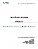 A Gestão de Risco em Projetos de Eventos