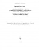 DESENVOLVIMENTO DE SISTEMA PARA ANÁLISE DE PERFORMANCE DE ALGORITMOS DE ORDENAÇÃO DE DADOS.