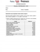 Atividade avaliativa contabilidade ua 05- gestao empresarial -