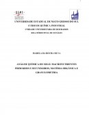 ANÁLISE QUÍMICA DE SOLO: MACRONUTRIENTES PRIMÁRIOS E SECUNDÁRIOS, MATÉRIA ORGÂNICA E GRANULOMETRIA