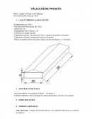 OS CÁLCULOS DE PROJETO