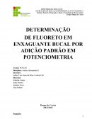 A DETERMINAÇÃO DE FLUORETO EM ENXAGUANTE BUCAL POR ADIÇÃO PADRÃO EM POTENCIOMETRIA