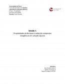 A Propriedades ácido-base e redox de compostos inorgânicos em solução aquosa