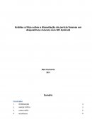 Análise Crítica sobre a dissertação de perícia forense em dispositivos móveis com SO Android