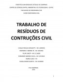 Os Resíduos da Construção Civil