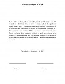 Modelo De Declaração De Compromisso De Pagamento De Divida  Vários Modelos