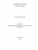 FICHAMENTO: O PROCESSO ENSINO/APRENDIZADO ATRAVÉS DA EDUCAÇÃO PSICOMOTORA