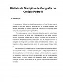 Historia da disciplina de geografia no CPII