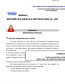 A MATEMÁTICA BÁSICA E METODOLOGIA