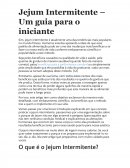 Jejum Intermitente – Um guia para o iniciante