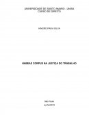 HABEAS CORPUS NA JUSTIÇA DO TRABALHO