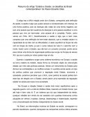 Resumo do artigo “Estado e Saúde: os desafios do Brasil contemporâneo” de Paulo Eduardo Elias