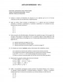 Lista de exercícios para matemática para computação