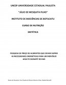 ESTUDOS DE ALIMENTOS QUE DEVEM FORNECER ENERGIA REQUERIDA PARA ADULTOS INDIVIDUAIS POR 30 DIAS