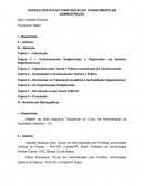 A TEORIA E PRÁTICA NA CONSTRUÇÃO DO CONHECIMENTO EM ADMINISTRAÇÃO