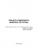 Campeonato Municipal de Futsal Masculino e Feminino