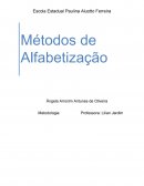 Os Métodos de Alfabetização