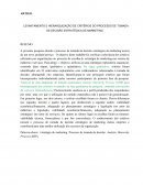 LEVANTAMENTO E HIERARQUIZAÇÃO DE CRITÉRIOS DO PROCESSO DE TOMADA DE DECISÃO ESTRATÉGICA DE MARKETING