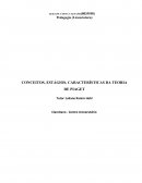 CONCEITOS, ESTÁGIOS, CARACTERÍSTICAS DA TEORIA DE PIAGET