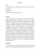 As implicações acerca da implantação do Sistema Viário Oeste, no município de Vera Cruz.