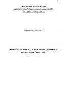 RELAÇÕES BILATERAIS COMERCIAIS ENTRE BRASIL E ARGENTINA NO MERCOSUL