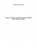 PARALELO ENTRE A FILOSOFIA DE SANTO AGOSTINHO E SÃO TOMÁS DE AQUINO