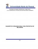 DIAGNÓSTICO ORGANIZACIONAL PARA PROPOSTAS DE MELHORIAS