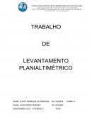 O LEVANTAMENTO PLANIALTIMÉTRICO