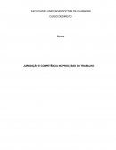 JURISDIÇÃO E COMPETÊNCIA NO PROCESSO DO TRABALHO