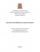 RELATÓRIO DE DETERMINAÇÃO DE ACIDEZ EM ALIMENTOS