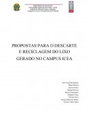 PROPOSTAS PARA O DESCARTE E RECICLAGEM DO LIXO GERADO NO CAMPUS ICEA