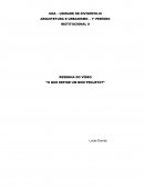 RESENHA DO VÍDEO: O QUE DEFINE UM BOM PROJETO?