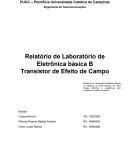 Relatório de Laboratório de Eletrônica básica B