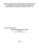 ANÁLISE GEOLÓGICA/GEOTÉCNICA DA IMPLANTAÇÃO DO EMISSÁRIO DO SISTEMA DE ESGOTAMENTO SANITÁRIO DA CIDADE DE VITÓRIA DO JARI - AP