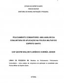 POLICIAMENTO COMUNITÁRIO: UMA ANÁLISE DA CONJUNTURA DE APLICAÇÃO NA POLÍCIA MILITAR