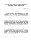 A IMPORTÂNCIA DA INOVAÇÃO EM MICRO E PEQUENAS EMPRESAS