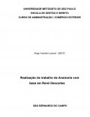 Quais Realização do trabalho de Ana maria com base em René Descartes