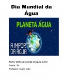 Dia Mundial da Aguá