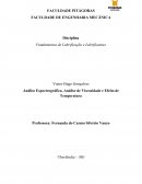 Análise Espectrográfica, Análise de Viscosidade e Efeito de Temperatura