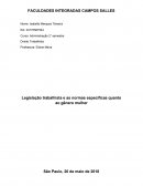 A Legislação trabalhista e as normas específicas quanto ao gênero mulher