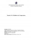 RELATÓRIO DE TERMODINÂMICA EXPERIMENTAL