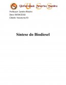 A Síntese do Biodiesel